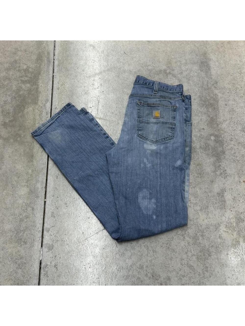 vintage carhartt blue relaxed fit jeans size 34 x 34